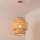 Hand Knitted Bamboo Pendant Lamp - Hans Lumiere