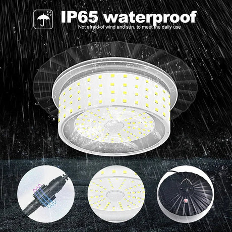 Indoor Outdoor 244 LED Solar Pendant Light With Motion Sensor - Hans Lumiere