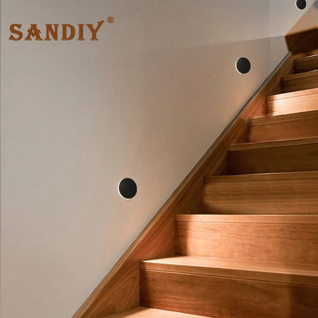 Indoor & Outdoor LED Step Light Recessed Wall Lamp - Hans Lumiere