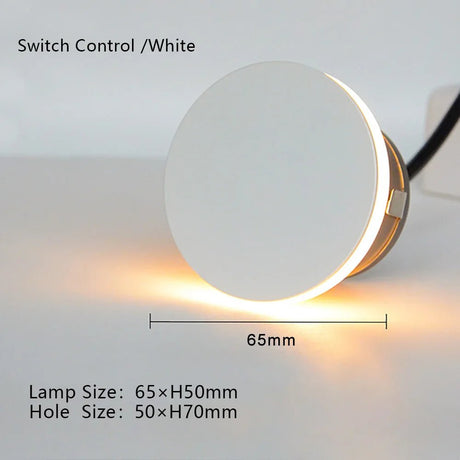 Indoor & Outdoor LED Step Light Recessed Wall Lamp - Hans Lumiere