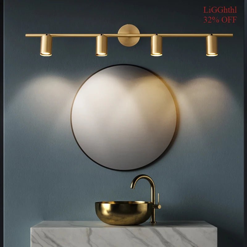 Industrial Brass Copper Mirror LED Spot Light - Hans Lumiere
