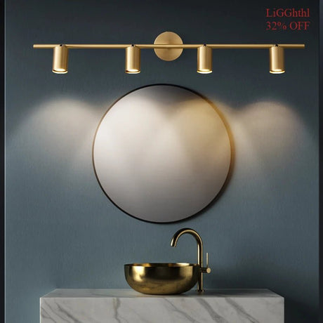 Industrial Brass Copper Mirror LED Spot Light - Hans Lumiere