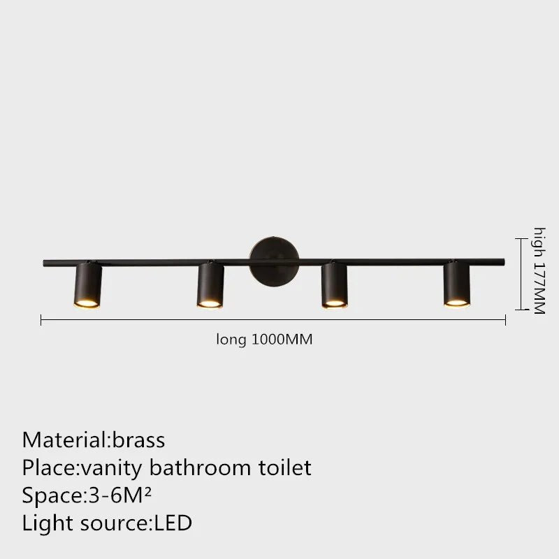 Industrial Brass Copper Mirror LED Spot Light - Hans Lumiere