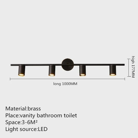 Industrial Brass Copper Mirror LED Spot Light - Hans Lumiere