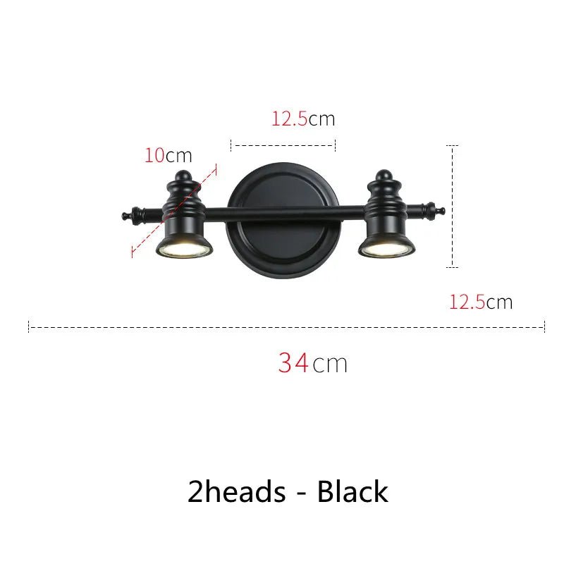 Industrial Brass Copper Mirror LED Spot Light - Hans Lumiere