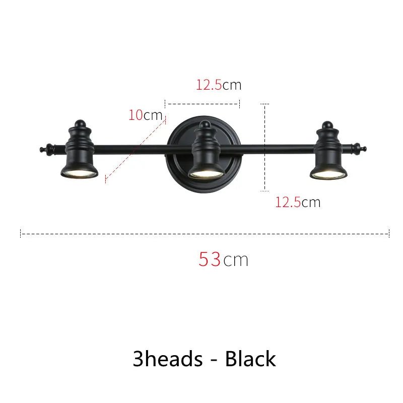 Industrial Brass Copper Mirror LED Spot Light - Hans Lumiere