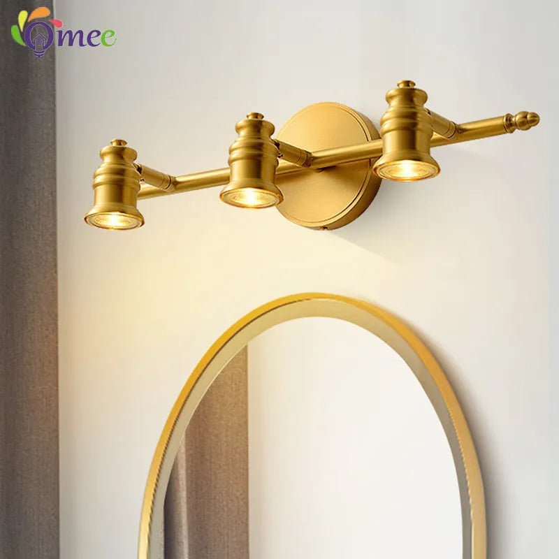 Industrial Brass Copper Mirror LED Spot Light - Hans Lumiere