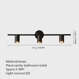 Industrial Brass Copper Mirror LED Spot Light - Hans Lumiere