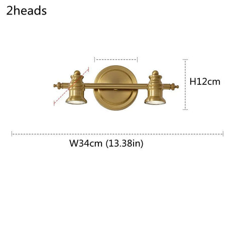 Industrial Brass Copper Mirror LED Spot Light - Hans Lumiere