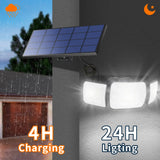 Intelamp Solar Security Flood Light – 3-Head Dual Motion Sensor, 270° - Hans Lumiere