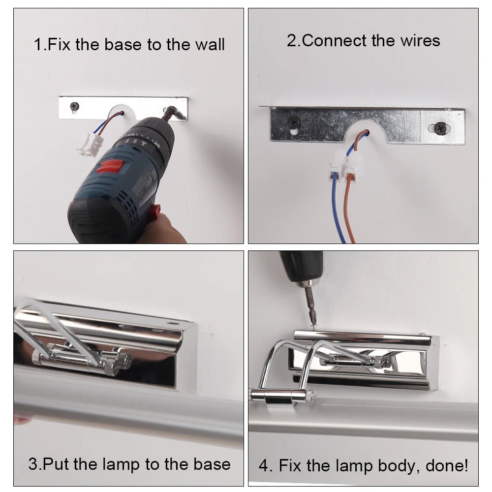 Interior Wall Light Waterproof Bathroom Light Fixture - Hans Lumiere