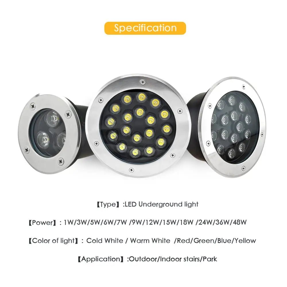 IP68 LED Underground Flood Light – Waterproof Buried Spotlight, 6-18W - Hans Lumiere