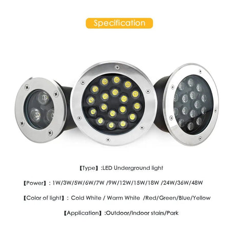 IP68 LED Underground Flood Light – Waterproof Buried Spotlight, 6-18W - Hans Lumiere