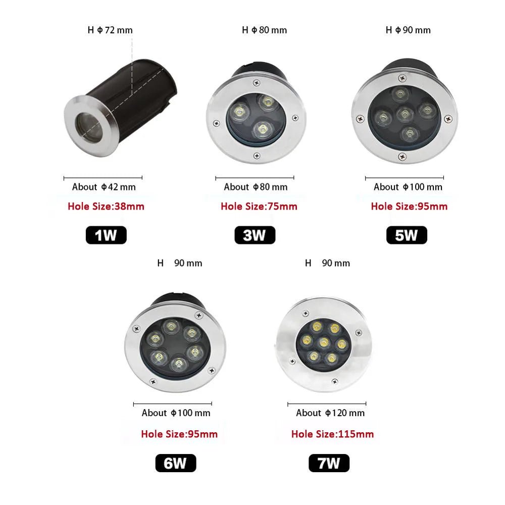 IP68 LED Underground Flood Light – Waterproof Buried Spotlight, 6-18W - Hans Lumiere