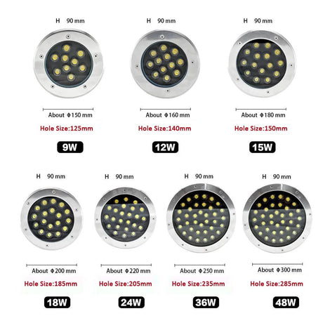 IP68 LED Underground Flood Light – Waterproof Buried Spotlight, 6-18W - Hans Lumiere