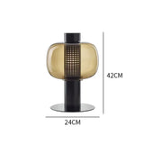 Italian Art Deco Glass Table Lamp – Designer LED Desk Light for Bedroom & Living Room - Hans Lumiere