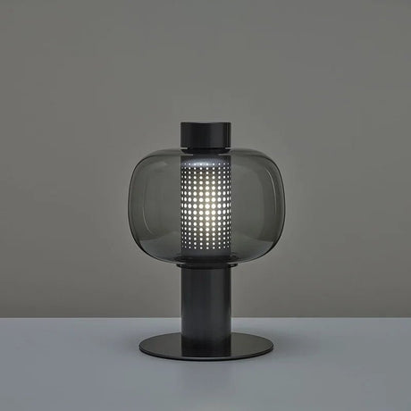 Italian Art Deco Glass Table Lamp – Designer LED Desk Light for Bedroom & Living Room - Hans Lumiere