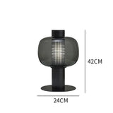 Italian Art Deco Glass Table Lamp – Designer LED Desk Light for Bedroom & Living Room - Hans Lumiere