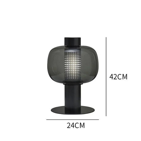 Italian Art Deco Glass Table Lamp – Designer LED Desk Light for Bedroom & Living Room - Hans Lumiere