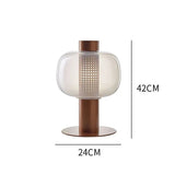 Italian Art Deco Glass Table Lamp – Designer LED Desk Light for Bedroom & Living Room - Hans Lumiere