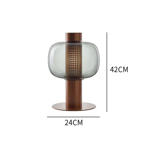 Italian Art Deco Glass Table Lamp – Designer LED Desk Light for Bedroom & Living Room - Hans Lumiere