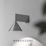 Italian Conical Aluminum Wall Sconce – Modern Bedside & Corridor Light - Hans Lumiere