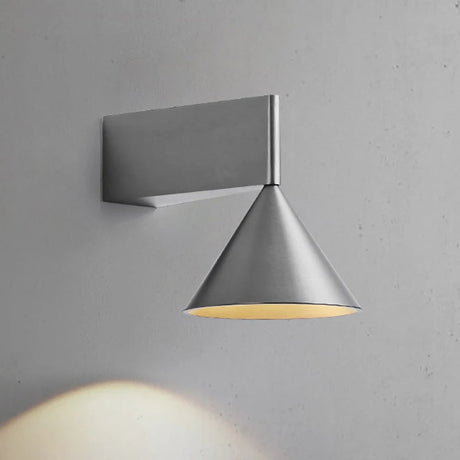 Italian Conical Aluminum Wall Sconce – Modern Bedside & Corridor Light - Hans Lumiere