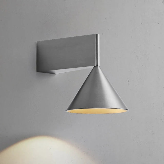 Italian Conical Aluminum Wall Sconce – Modern Bedside & Corridor Light - Hans Lumiere