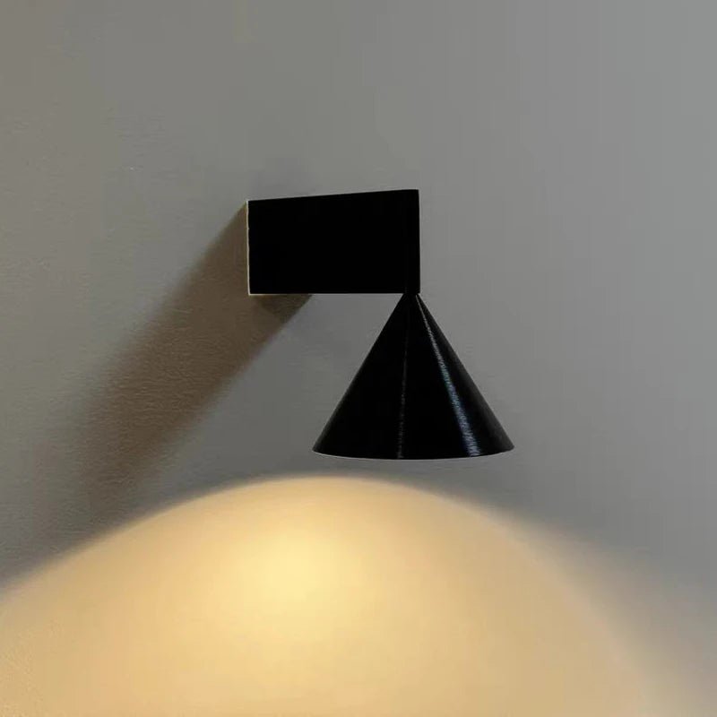 Italian Conical Aluminum Wall Sconce – Modern Bedside & Corridor Light - Hans Lumiere