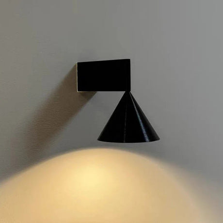 Italian Conical Aluminum Wall Sconce – Modern Bedside & Corridor Light - Hans Lumiere