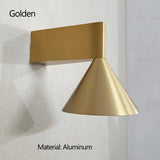 Italian Conical Aluminum Wall Sconce – Modern Bedside & Corridor Light - Hans Lumiere