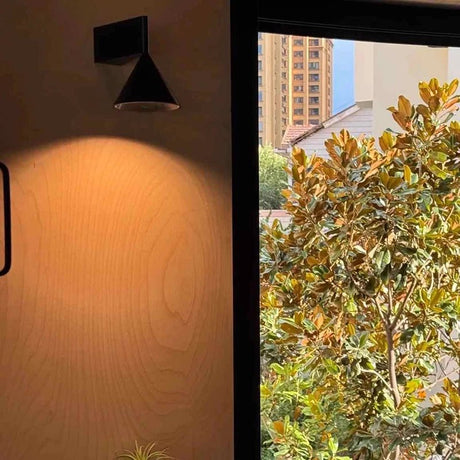 Italian Conical Aluminum Wall Sconce – Modern Bedside & Corridor Light - Hans Lumiere