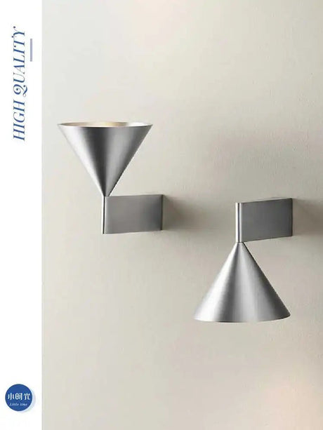 Italian Conical Aluminum Wall Sconce – Modern Bedside & Corridor Light - Hans Lumiere