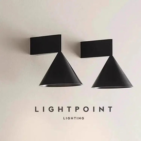 Italian Conical Aluminum Wall Sconce – Modern Bedside & Corridor Light - Hans Lumiere