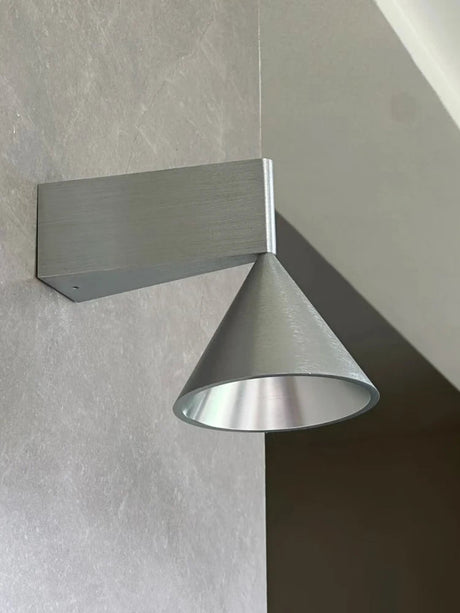 Italian Conical Aluminum Wall Sconce – Modern Bedside & Corridor Light - Hans Lumiere