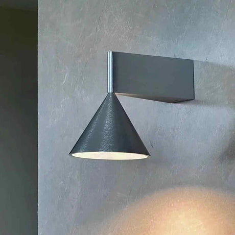 Italian Conical Aluminum Wall Sconce – Modern Bedside & Corridor Light - Hans Lumiere