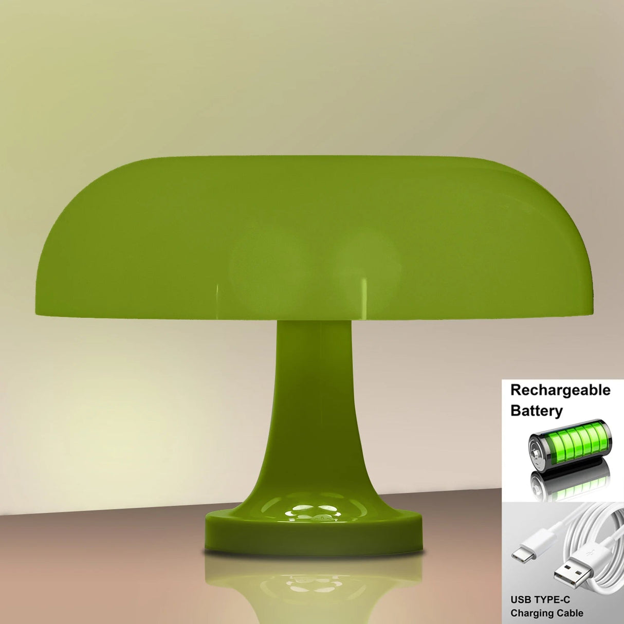 Italian Designer Led Mushroom Table Lamp - Hans Lumiere