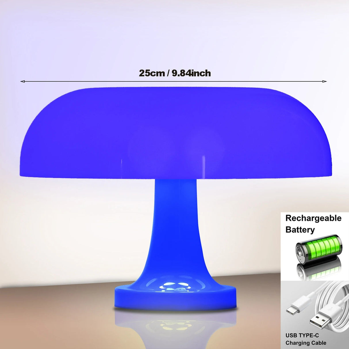 Italian Designer Led Mushroom Table Lamp - Hans Lumiere