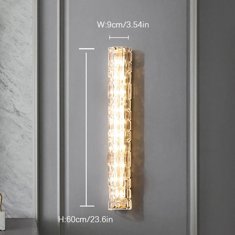 Italian Style Copper Glass Luxury LED Wall Lamp - Hans Lumiere