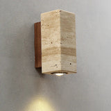 Japan Wabi Sabi Yellow Travertine LED Wall Lamp - Hans Lumiere