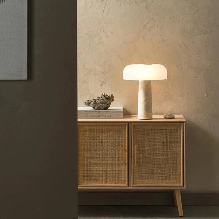 Japanese Design Luxury Warm Mushroom LED Table Lamp - Hans Lumiere