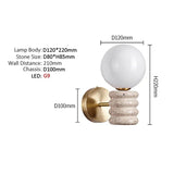 Japanese Fresh Natural Yellow Travertine Wall Lamp - Hans Lumiere