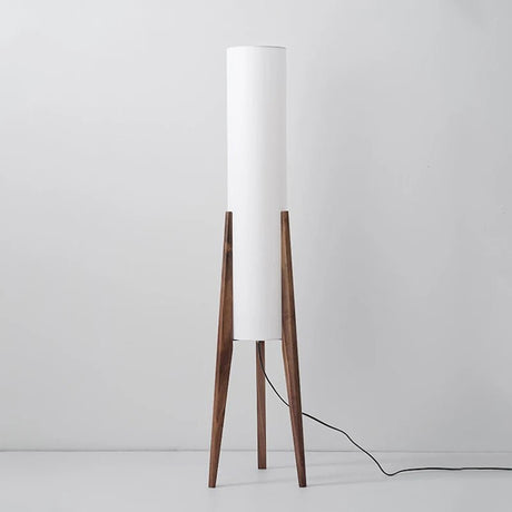Japanese Retro Wabi-Sabi Solid Wood Floor Lamp - Hans Lumiere