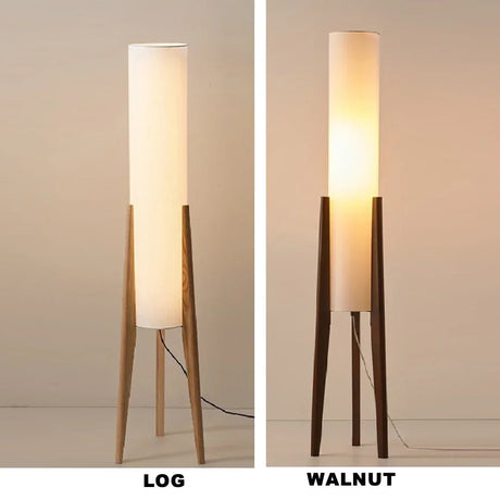 Japanese Retro Wabi - Sabi Solid Wood Floor Lamp - Hans Lumiere