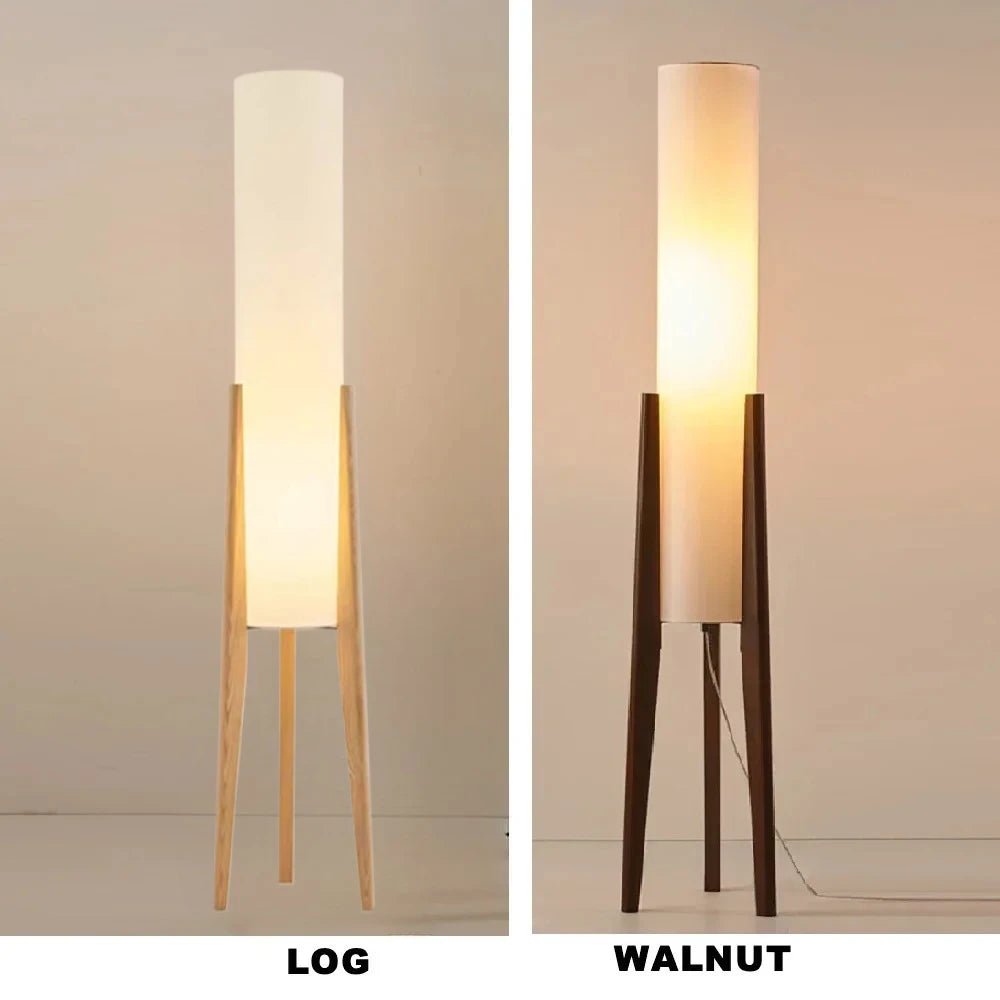 Japanese Retro Wabi - Sabi Solid Wood Floor Lamp - Hans Lumiere