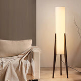 Japanese Retro Wabi-Sabi Solid Wood Floor Lamp - Hans Lumiere