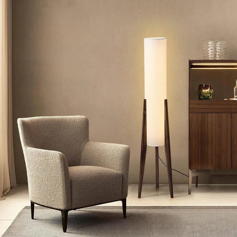Japanese Retro Wabi - Sabi Solid Wood Floor Lamp - Hans Lumiere