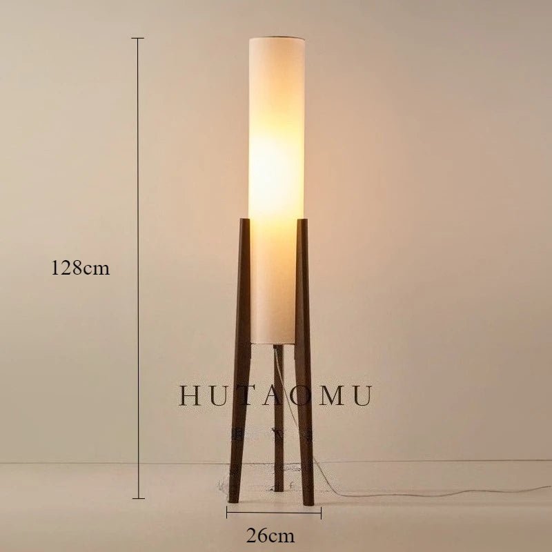 Japanese Retro Wabi - Sabi Solid Wood Floor Lamp - Hans Lumiere