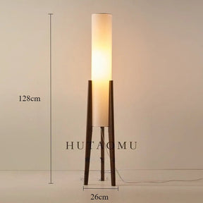 Japanese Retro Wabi - Sabi Solid Wood Floor Lamp - Hans Lumiere