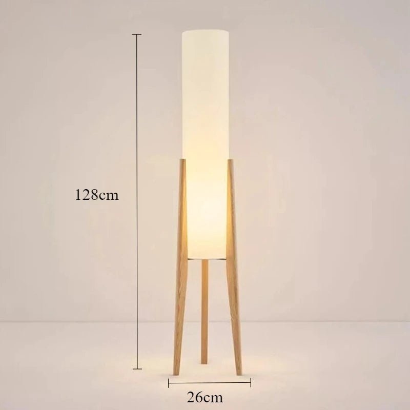 Japanese Retro Wabi - Sabi Solid Wood Floor Lamp - Hans Lumiere